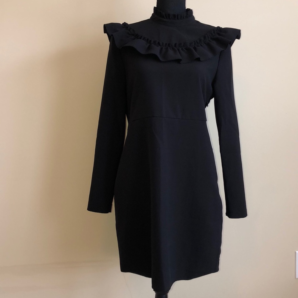 Stylish Ruffle Neck Dress 👗